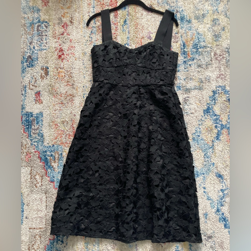 Black floral J. Crew midi dress - NWOT
